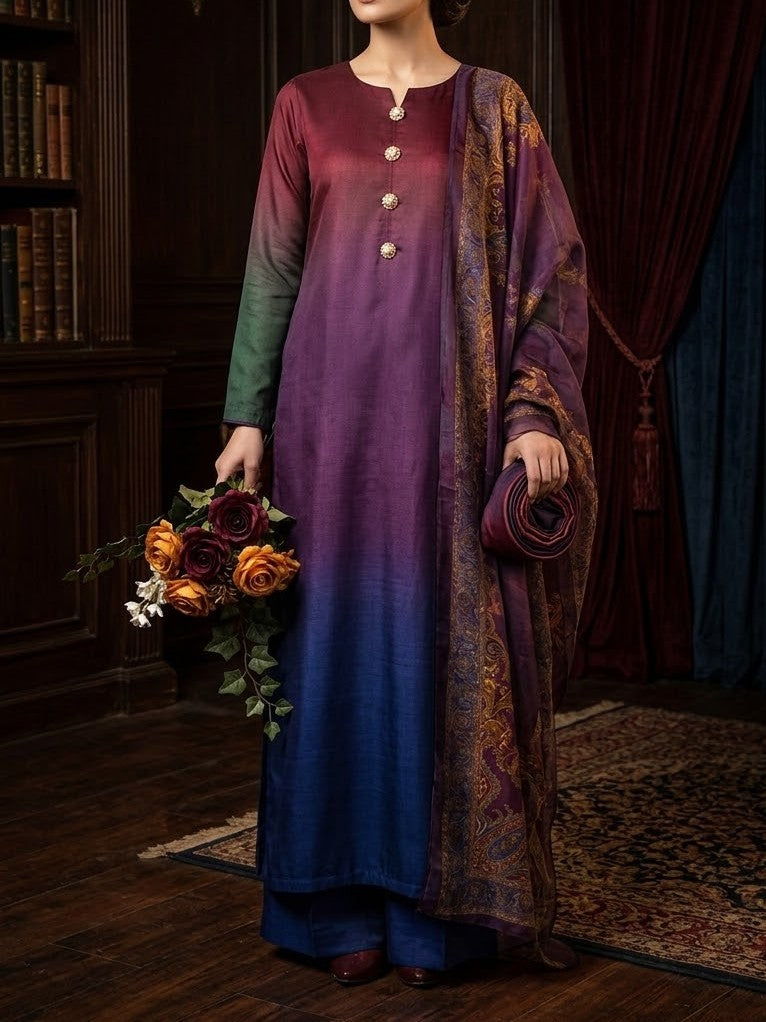 Digital Printed Silk 3pc
