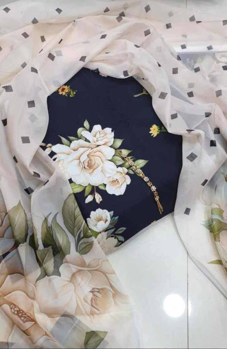 Digital Printed Swiss Lawn 3pc
