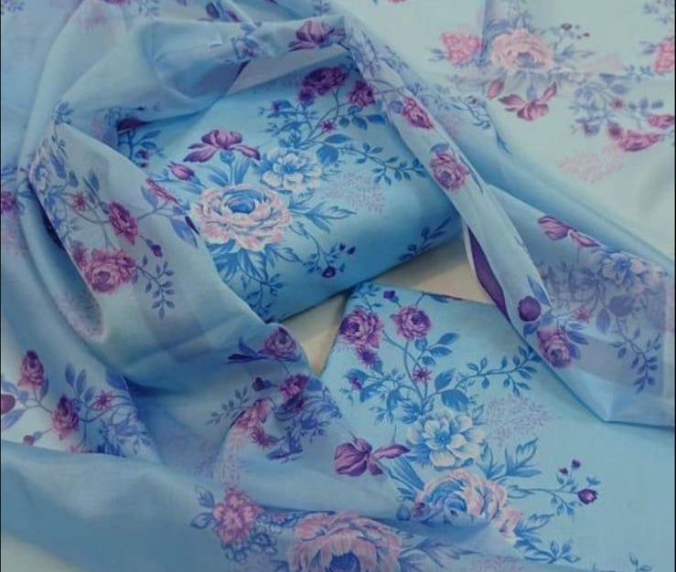Digital Printed Swiss Lawn 3pc