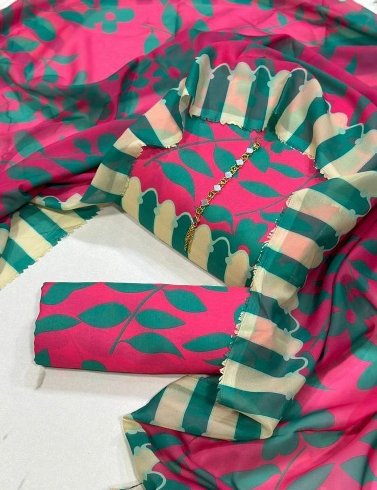 DIGITAL PRINTED SWISS LAWN 3pcs (CHOCOLATY) main image 1