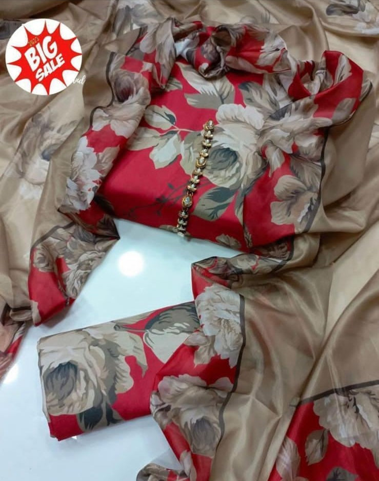 Digital Printed Swiss Lawn 3pc