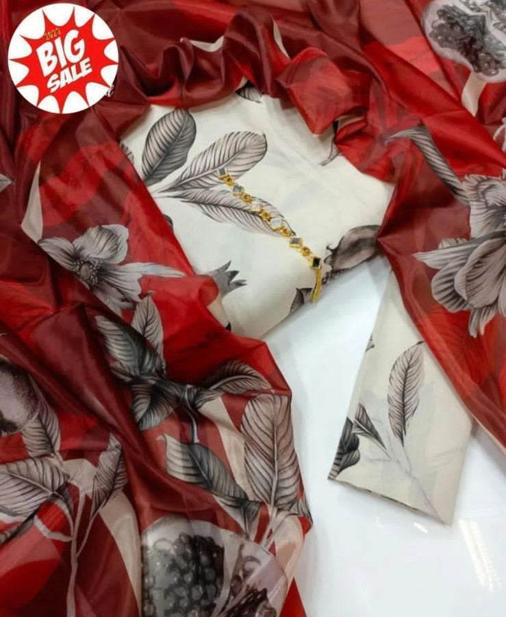 Digital Printed Swiss Lawn 3pc