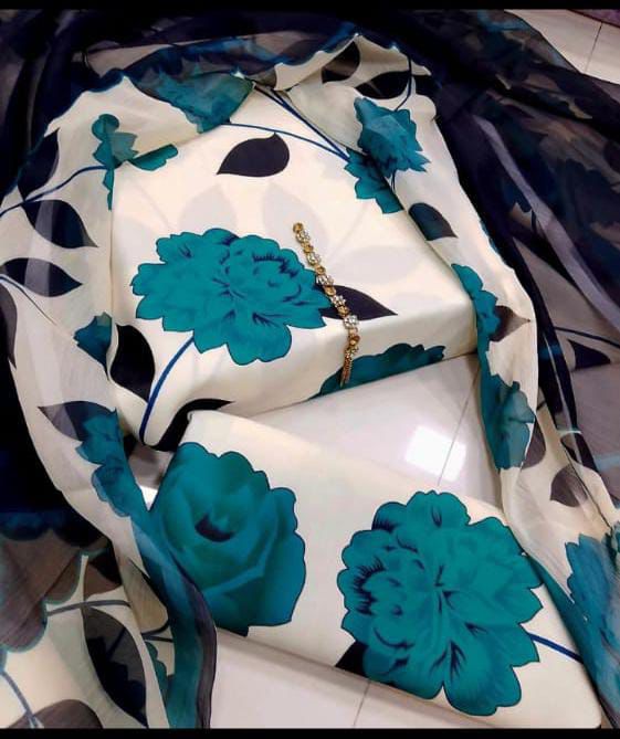 Digital Printed Swiss Lawn 3pc