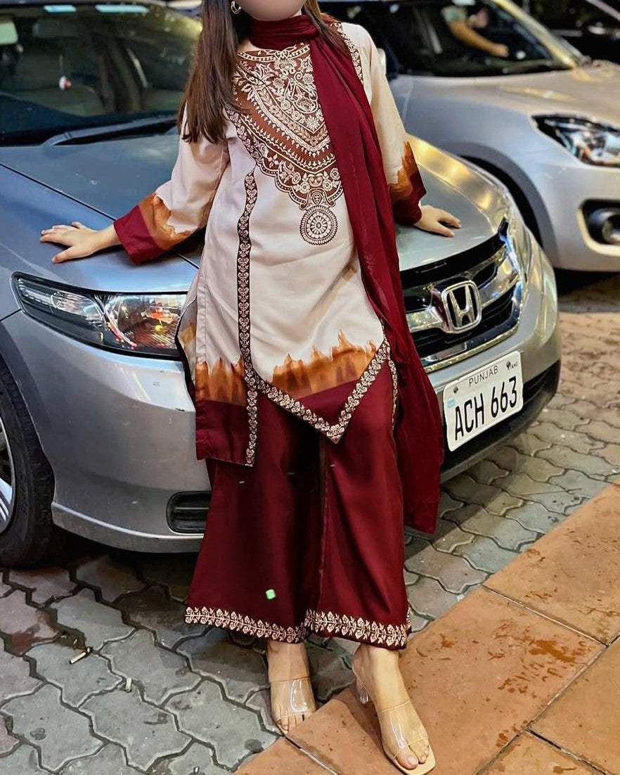 Digital Printed Silk 3pc