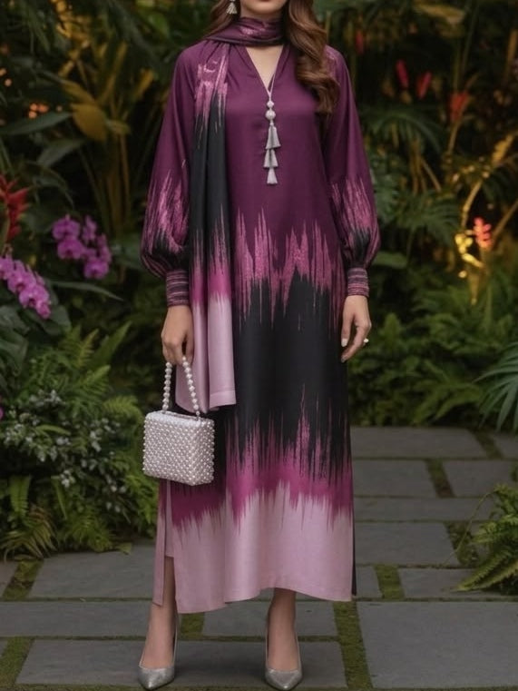 Digital Printed Silk 3pc