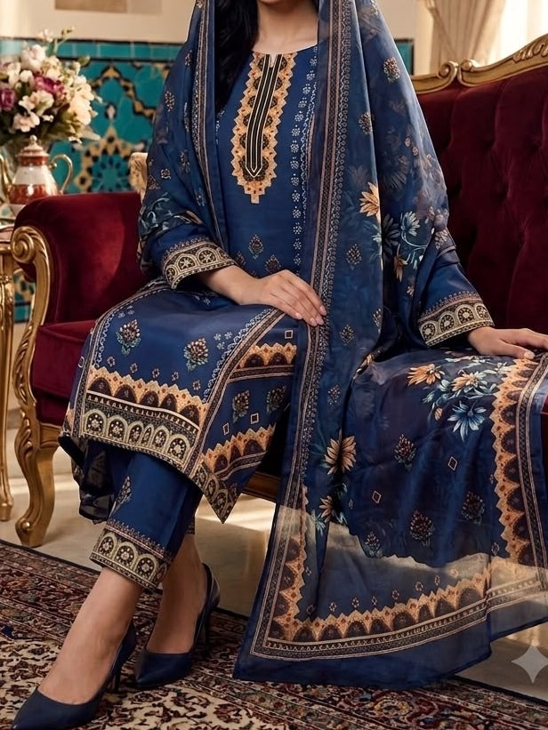 Digital Printed Silk 3pc