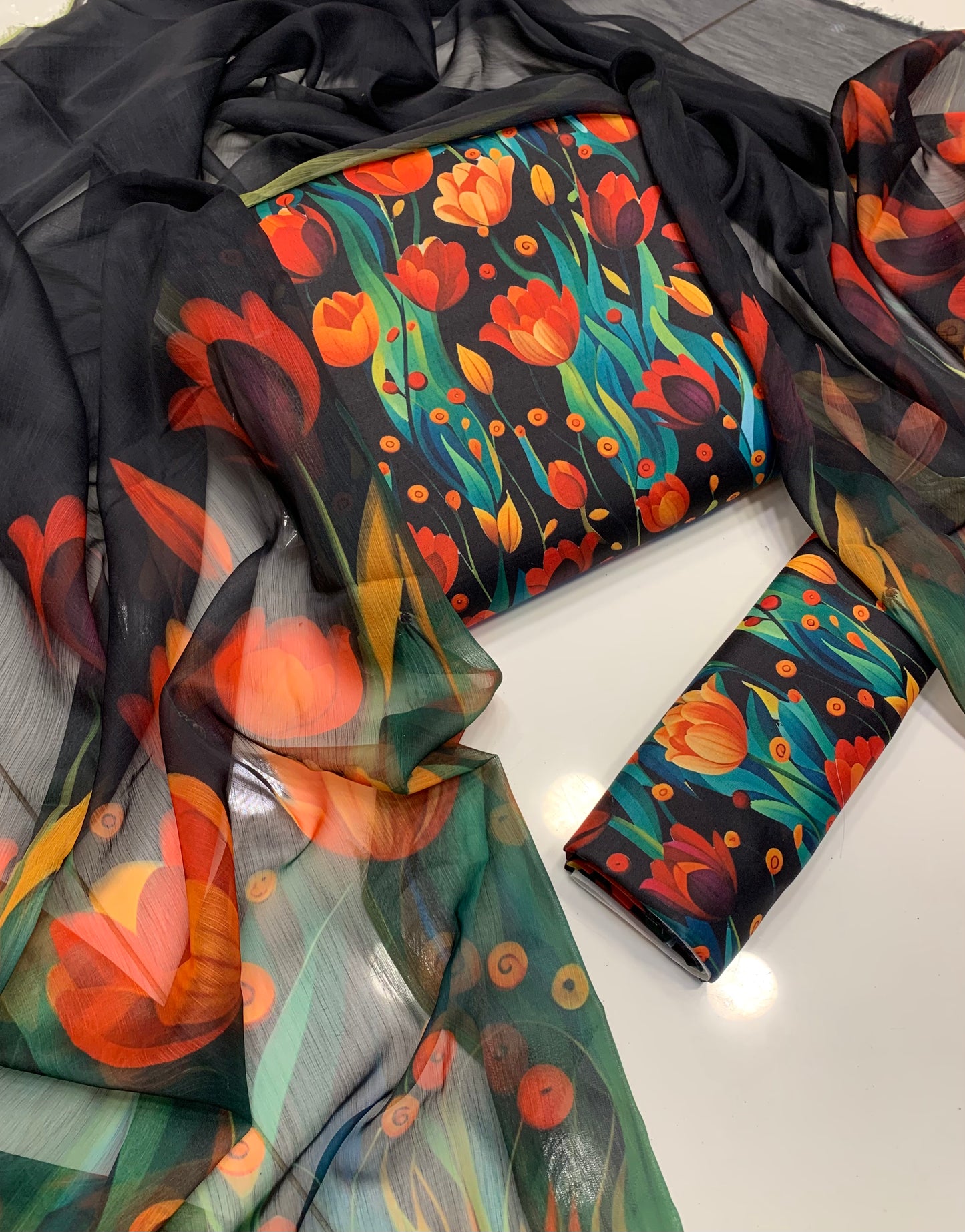 Digital Printed Swiss Lawn 3pc