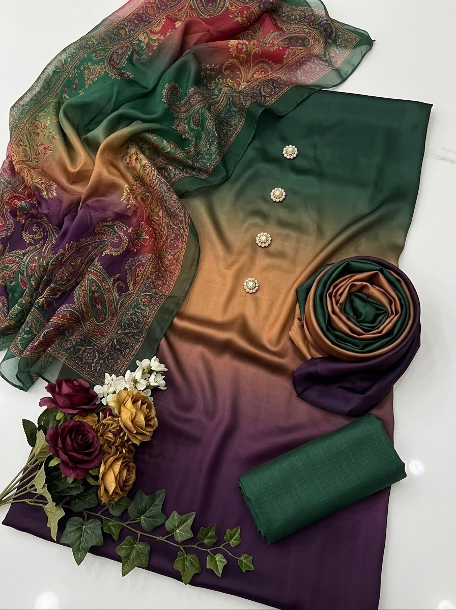 Digital Printed Silk 3pc