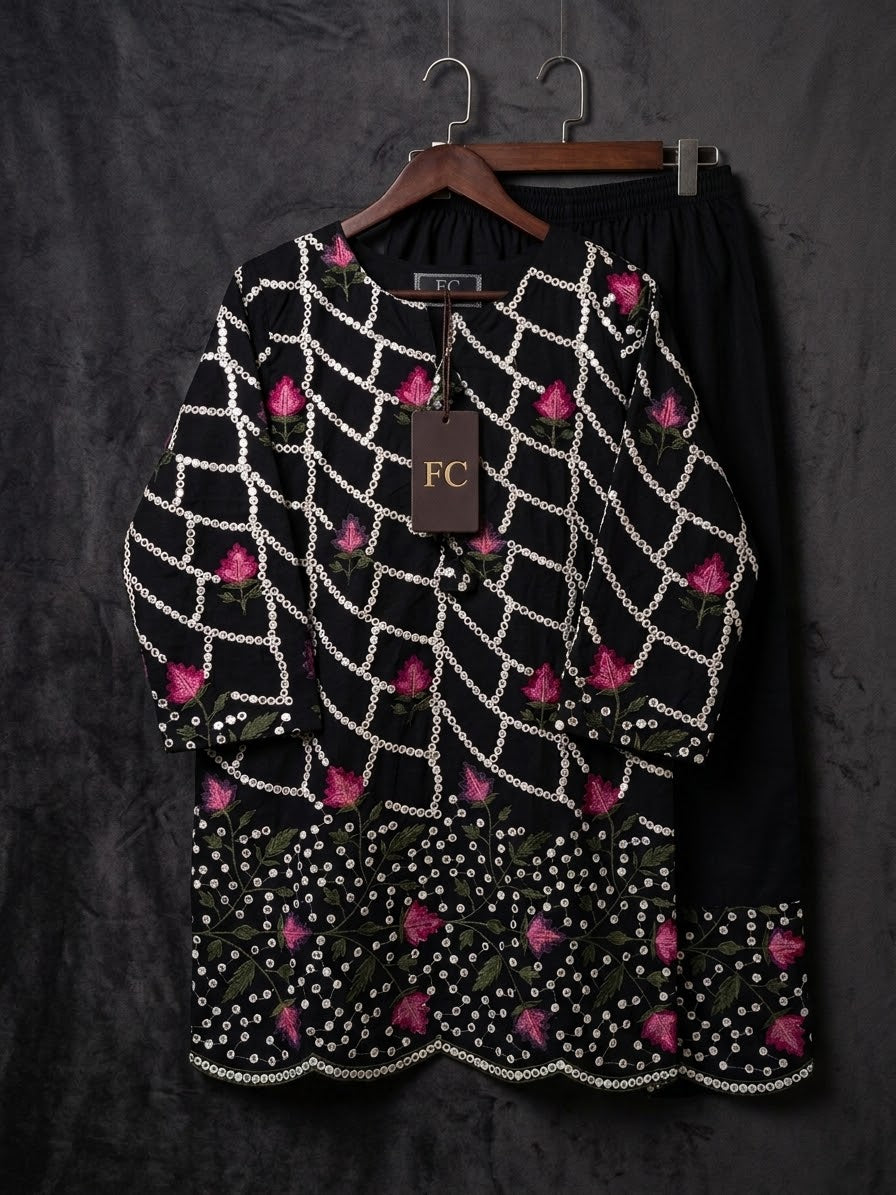 Ready-To-Wear 2pc Co-Ords Set Embroidered