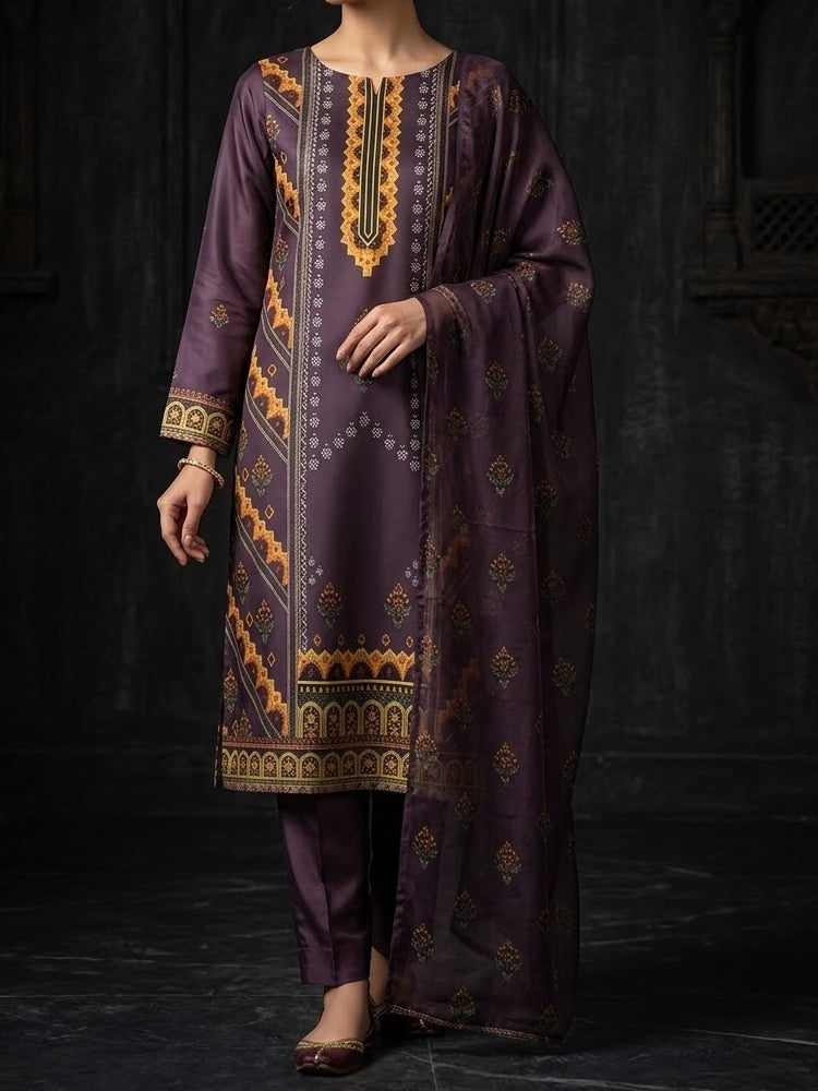 Digital Printed Silk 3pc