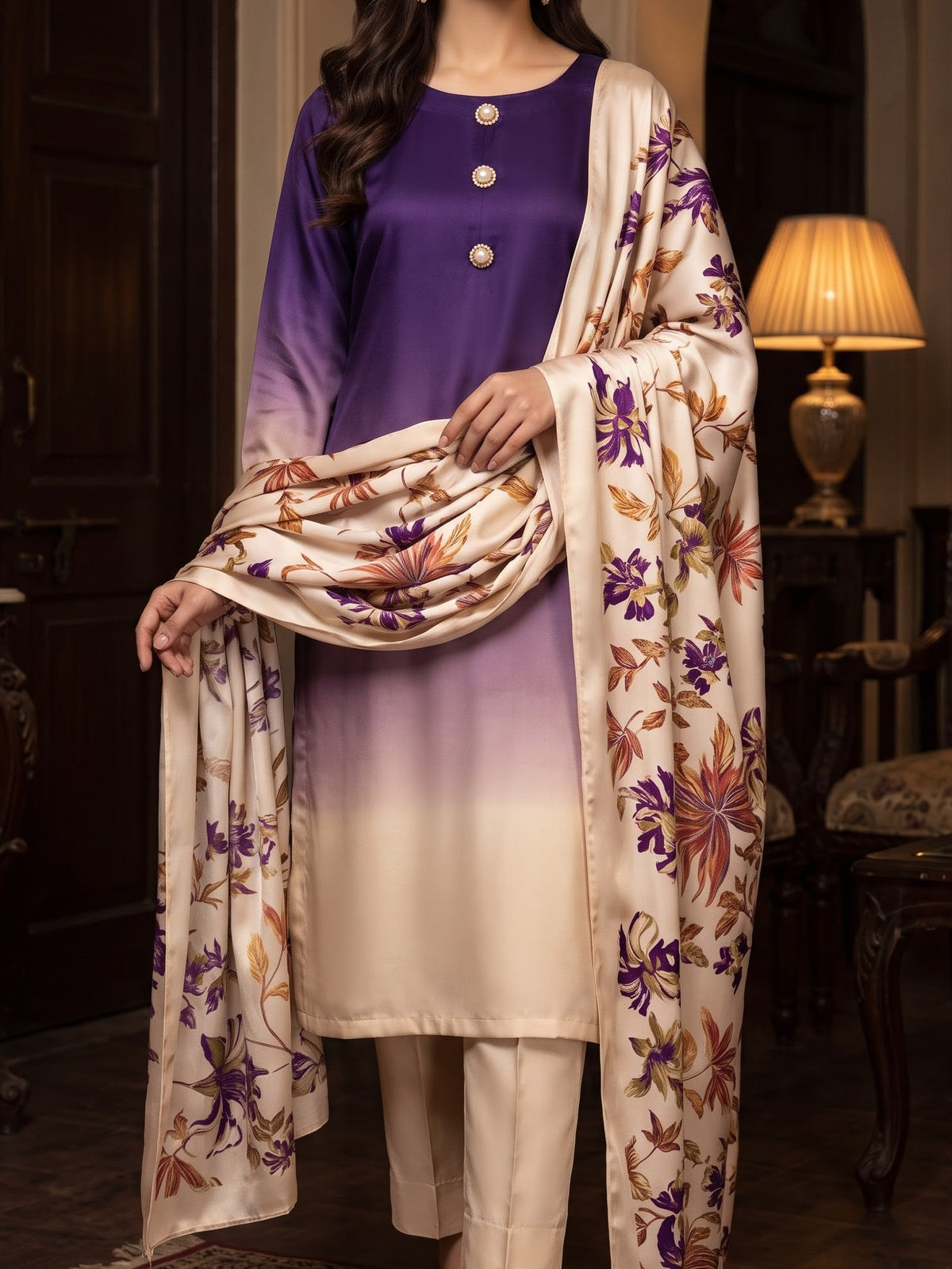 Digital Printed Silk 3pc