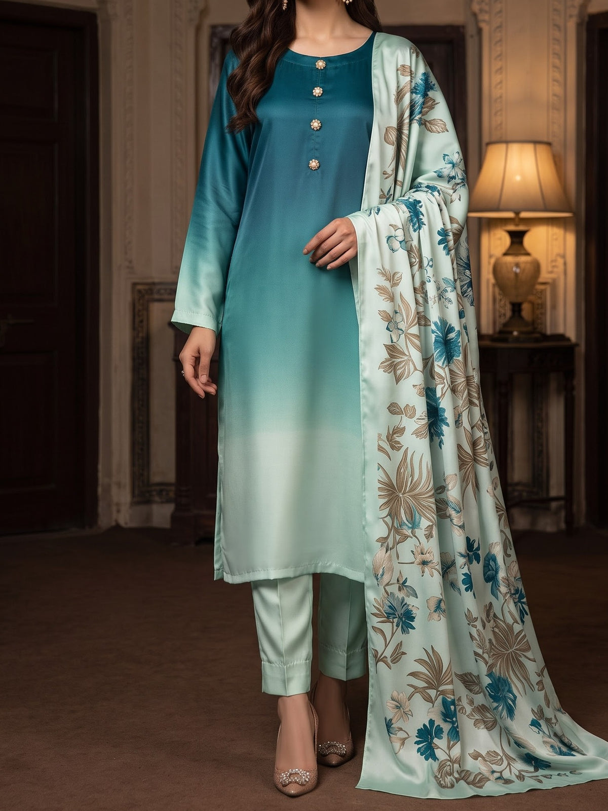 Digital Printed Silk 3pc