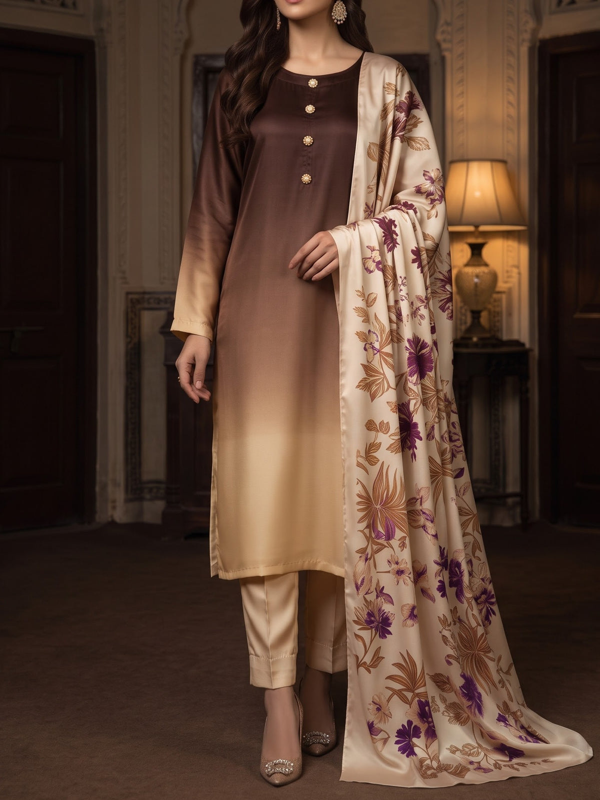 Digital Printed Silk 3pc