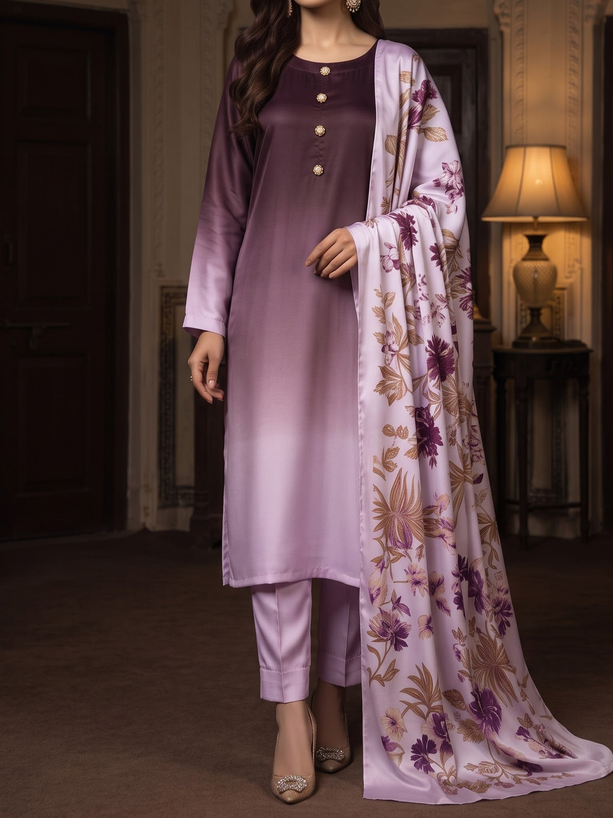 Digital Printed Silk 3pc