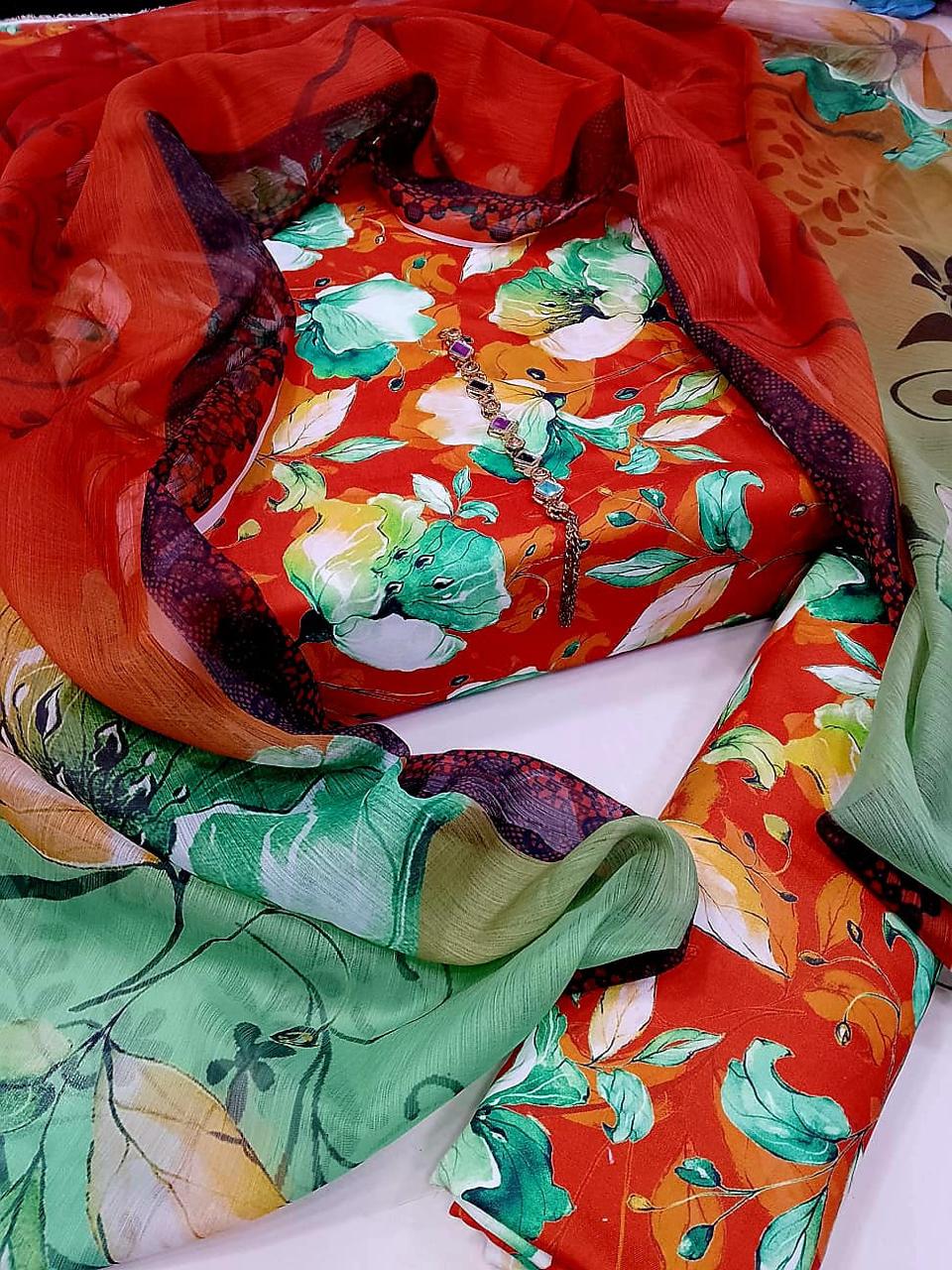 Digital Printed Swiss Lawn 3pc