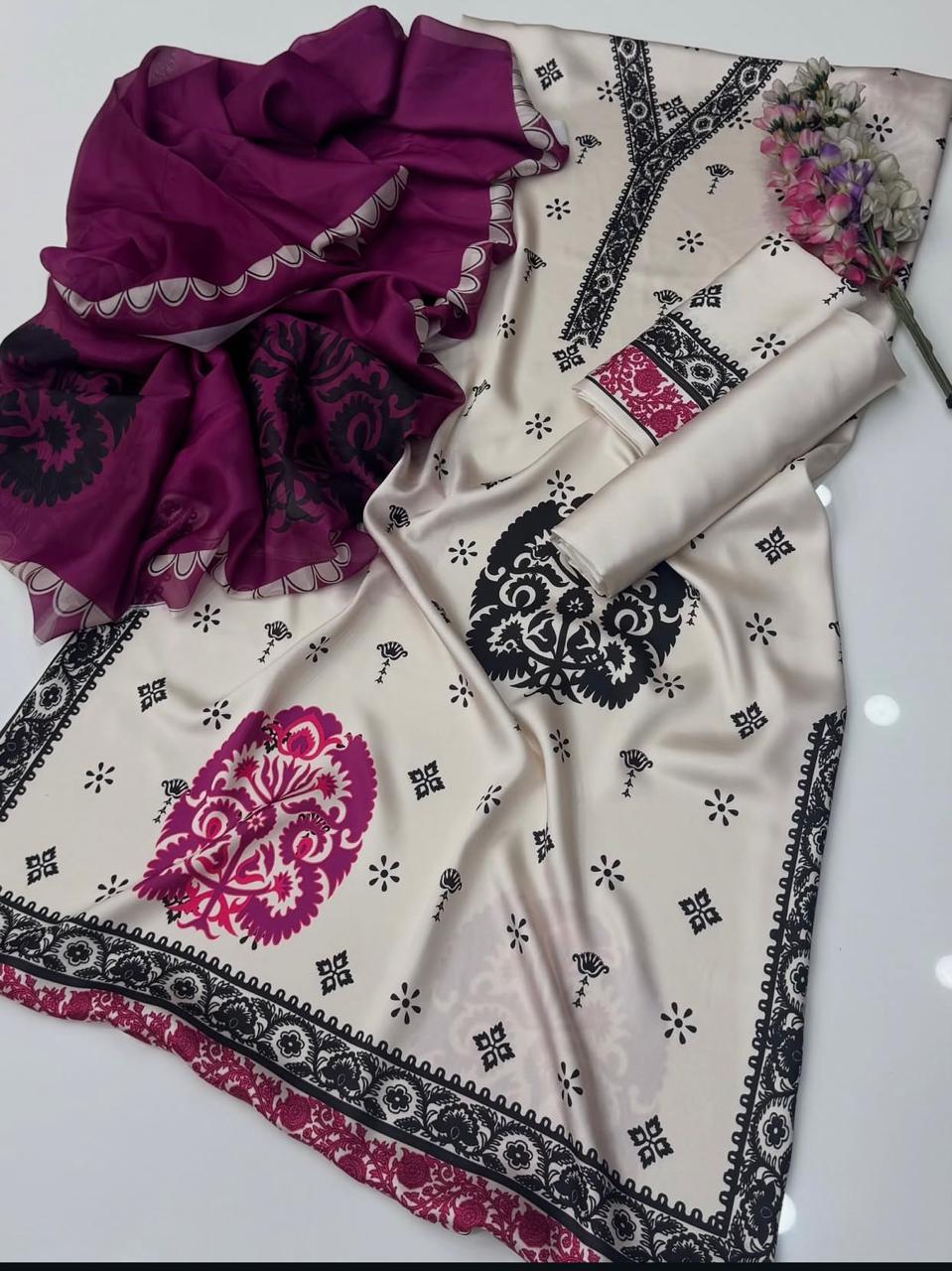 Digital Printed Silk 3pc