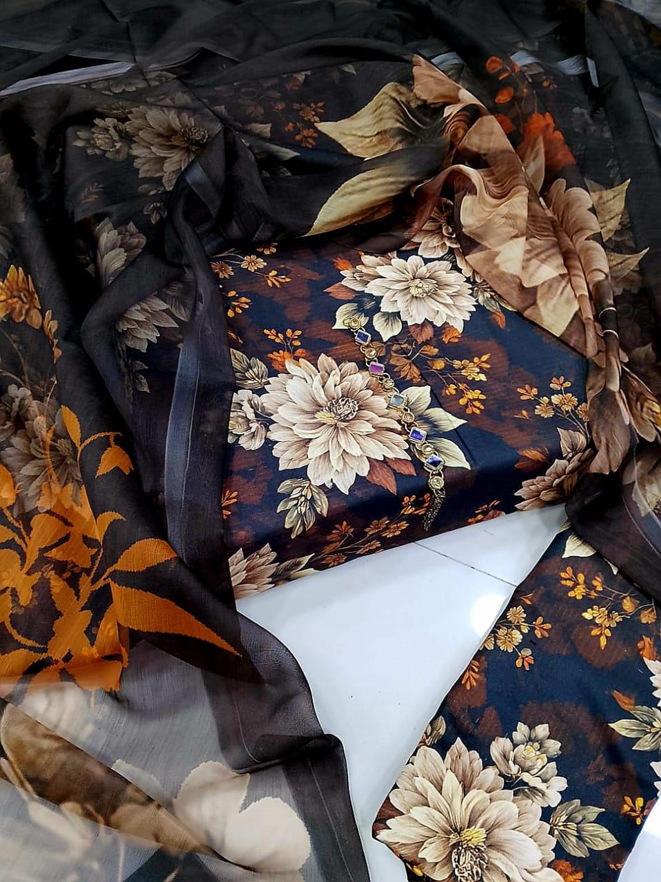 Digital Printed Swiss Lawn 3pc