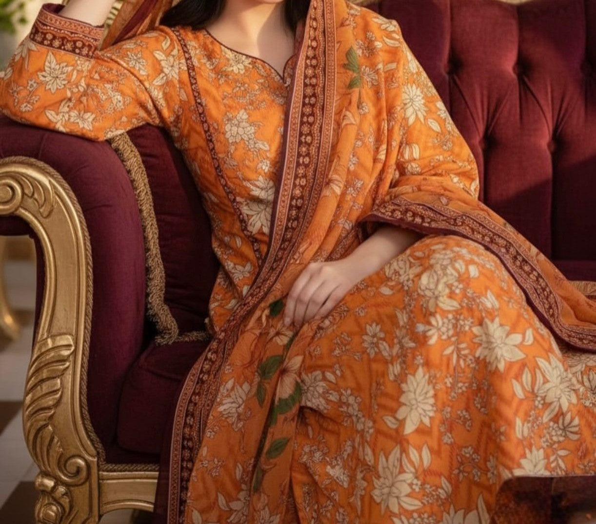 Digital Printed Swiss Lawn 3pc