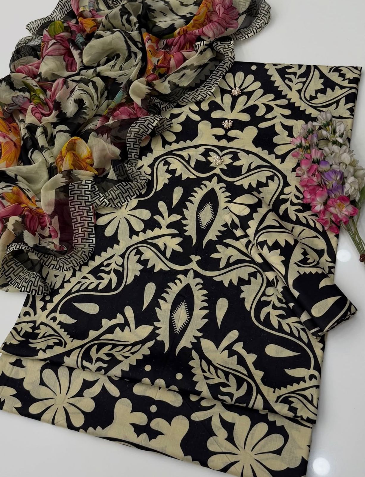 Digital Printed Swiss Lawn 3pc