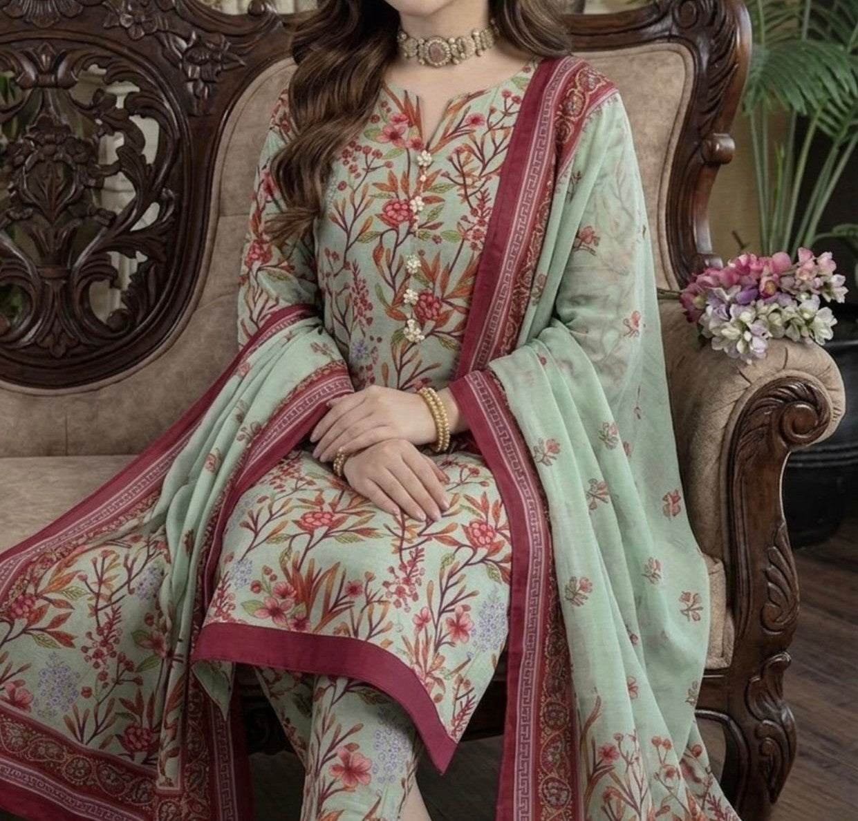 Digital Printed Swiss Lawn 3pc
