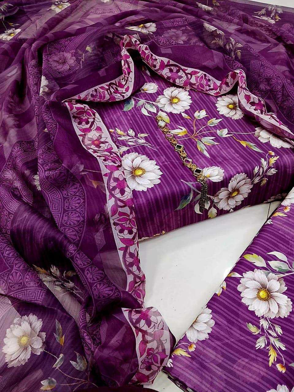 Digital Printed Swiss Lawn 3pc