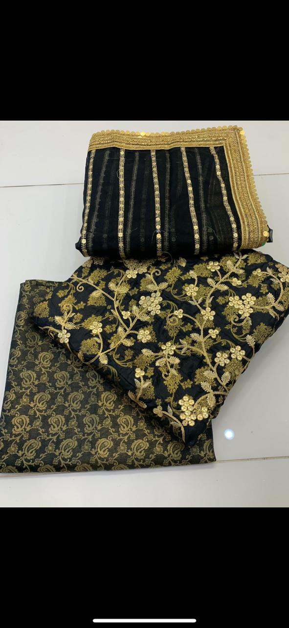 Banarsi Embroidered 3pc Dress