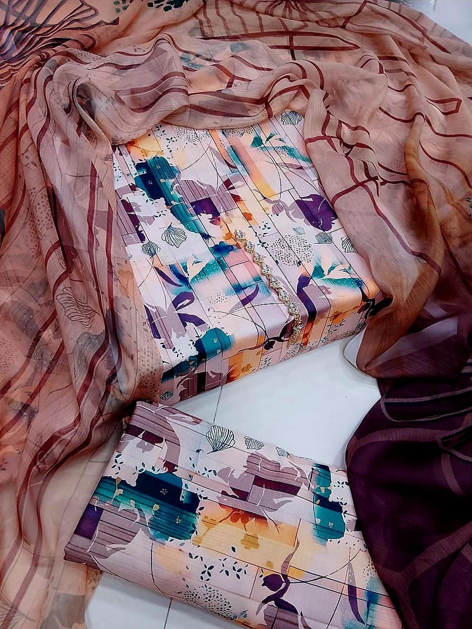 Digital Printed Swiss Lawn 3pc