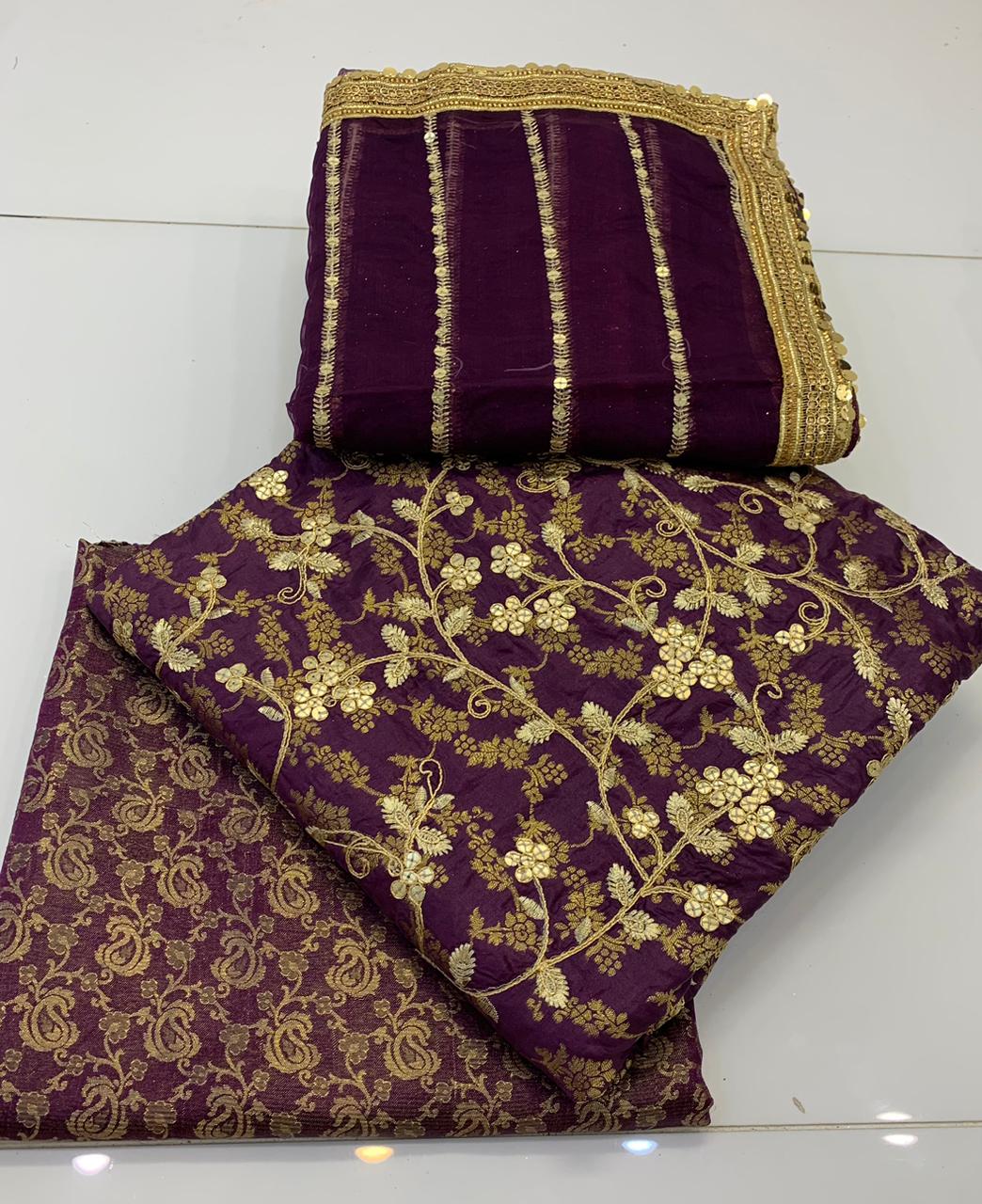 Banarsi Embroidered 3pc Dress