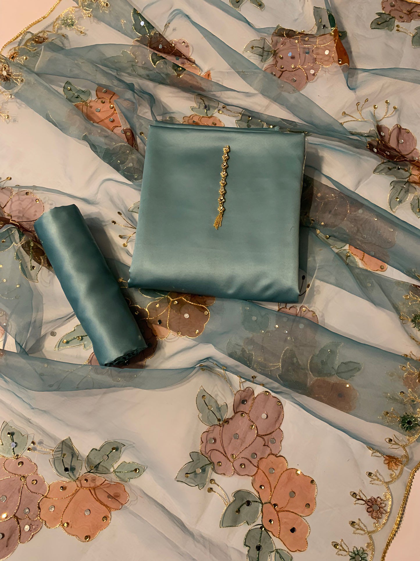 Luxury Shamooz Silk 3pc Dress