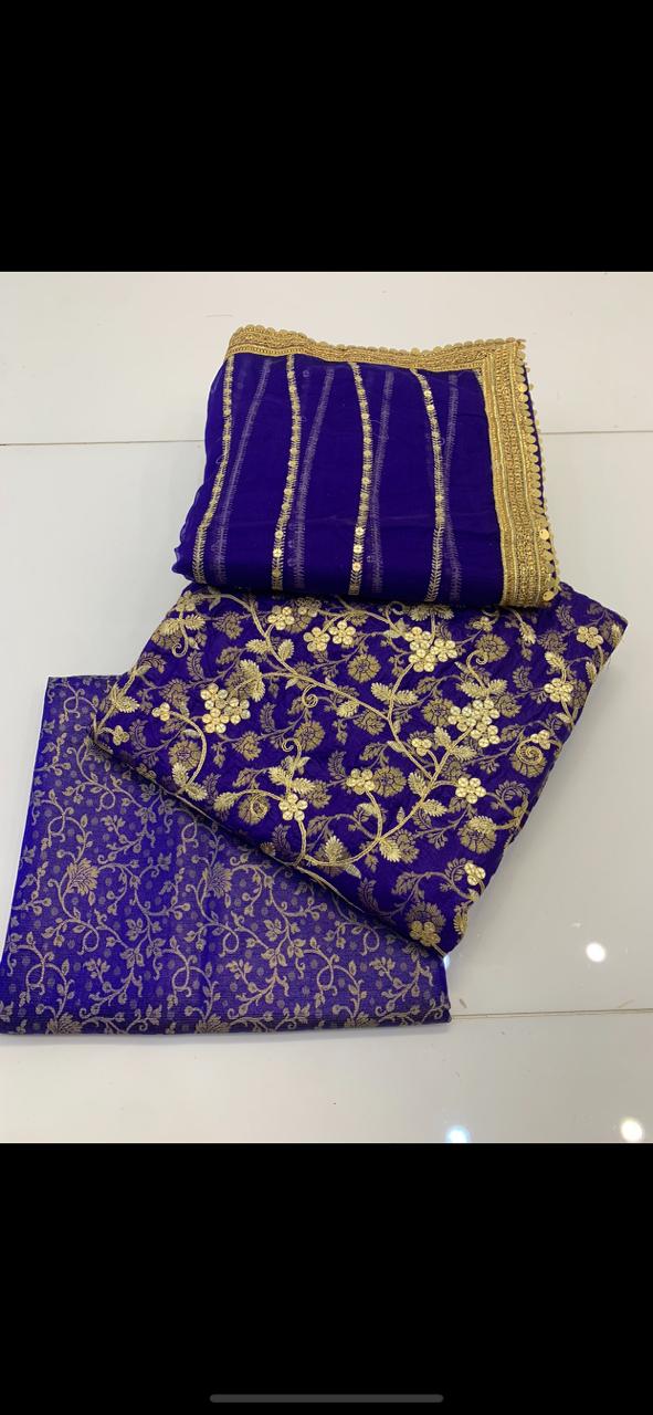 Banarsi Embroidered 3pc Dress