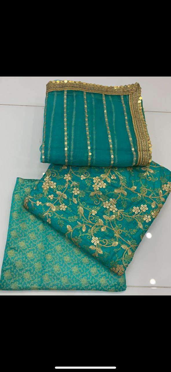 Banarsi Embroidered 3pc Dress