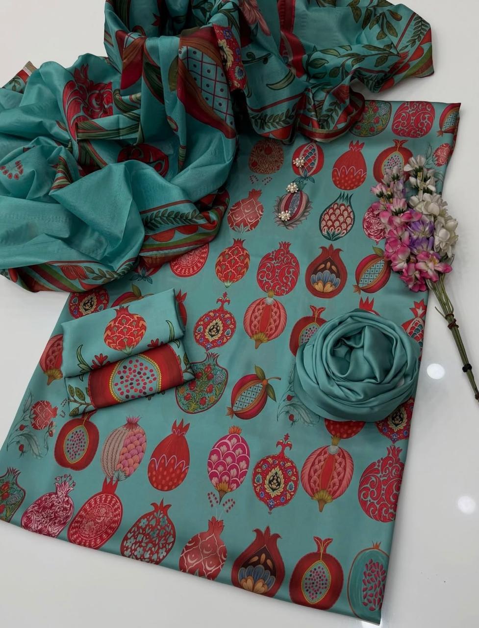 Digital Printed Swiss Lawn 3pc