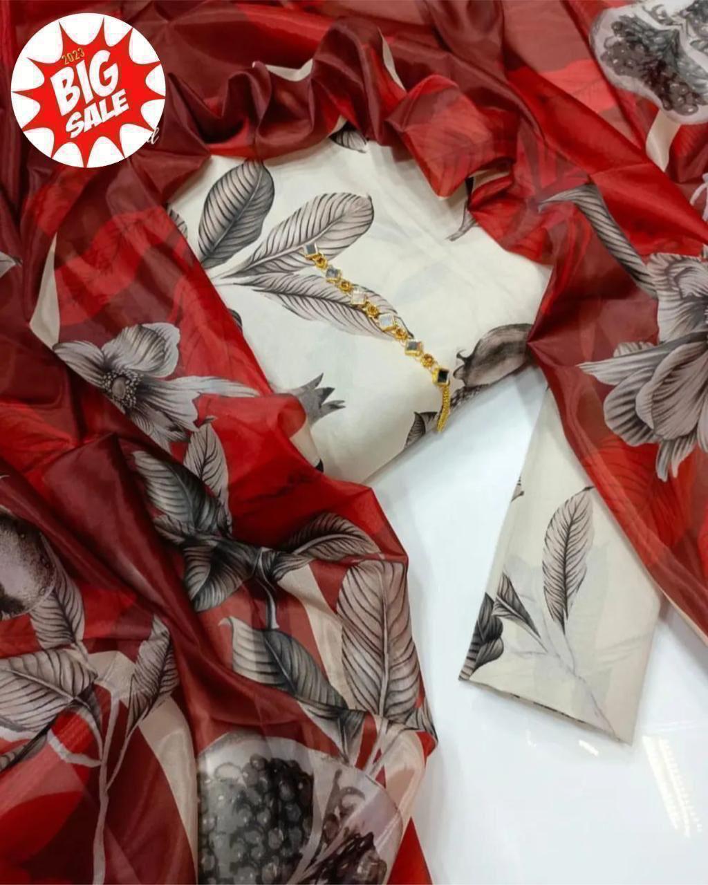 Digital Printed Swiss Lawn 3pc