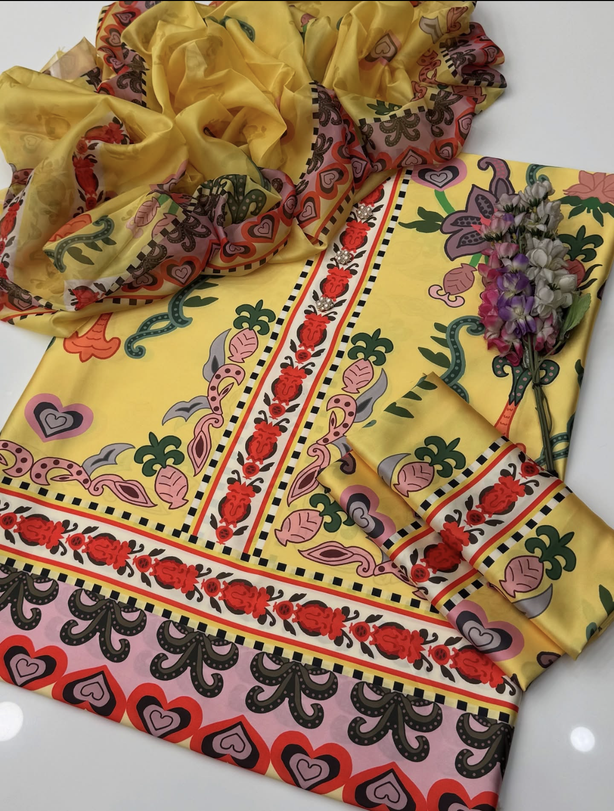 Digital Printed Silk 3pc