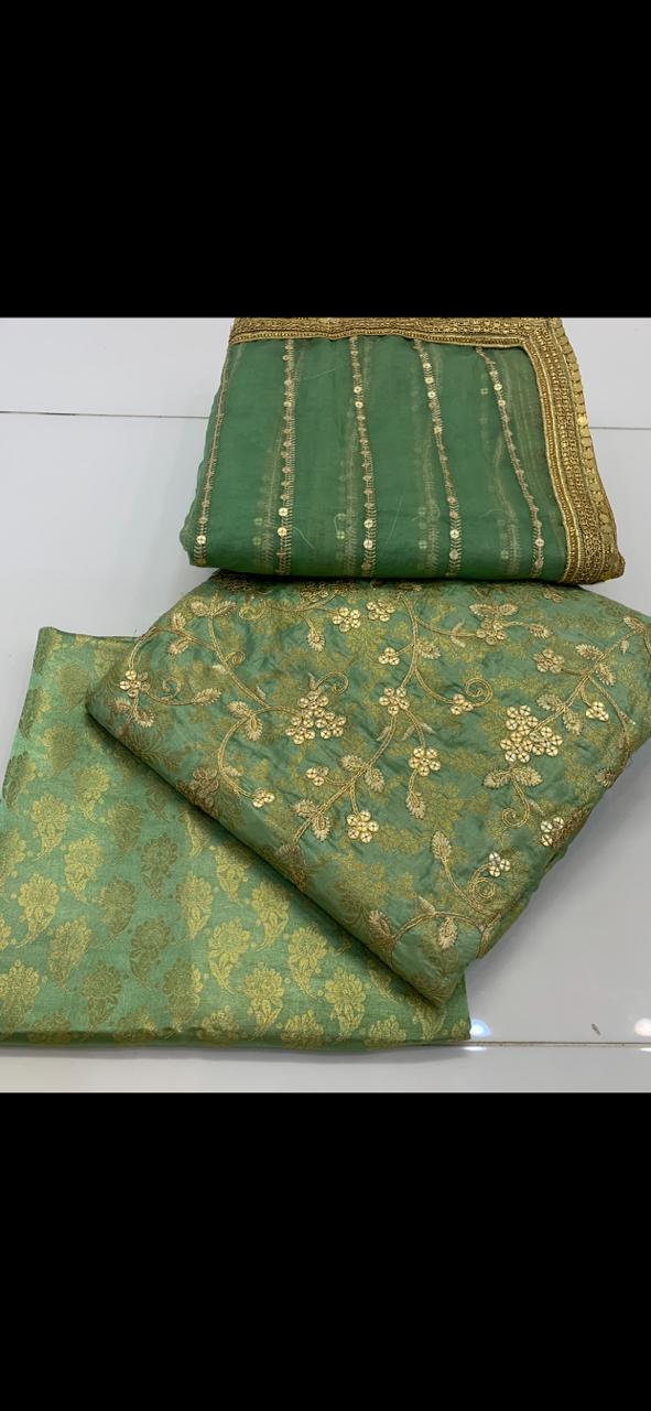 Banarsi Embroidered 3pc Dress