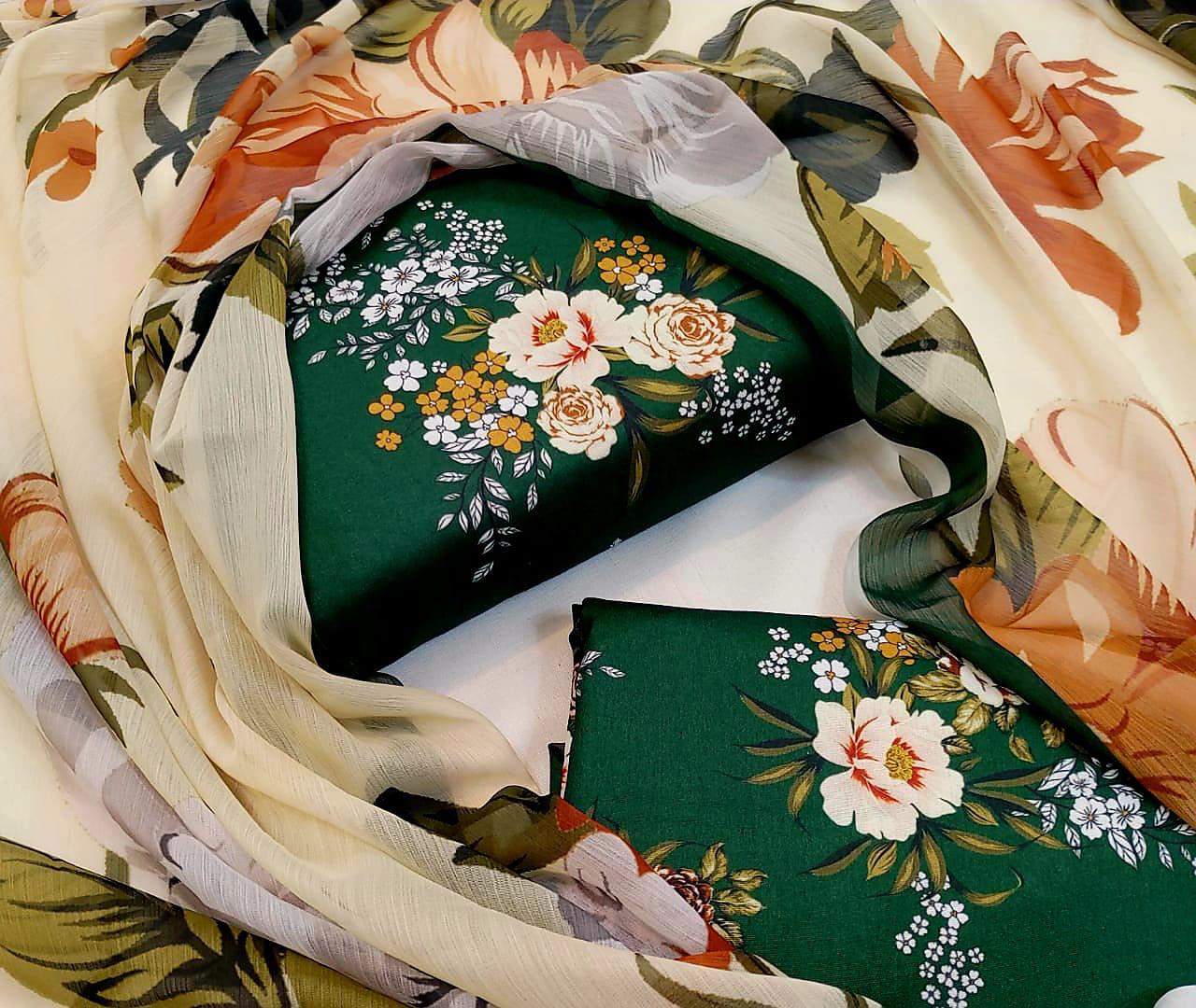 Digital Printed Swiss Lawn 3pc