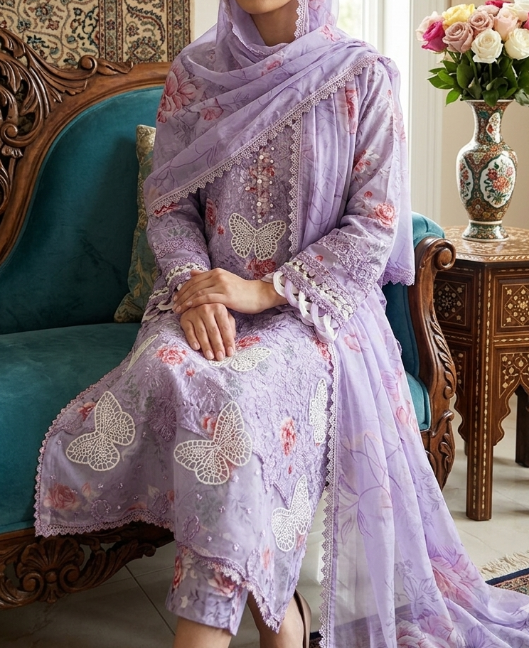 Ready-To-Wear Chikankari Lawn 3pc