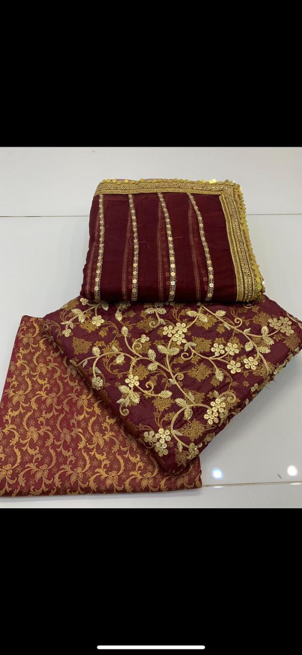 Banarsi Embroidered 3pc Dress