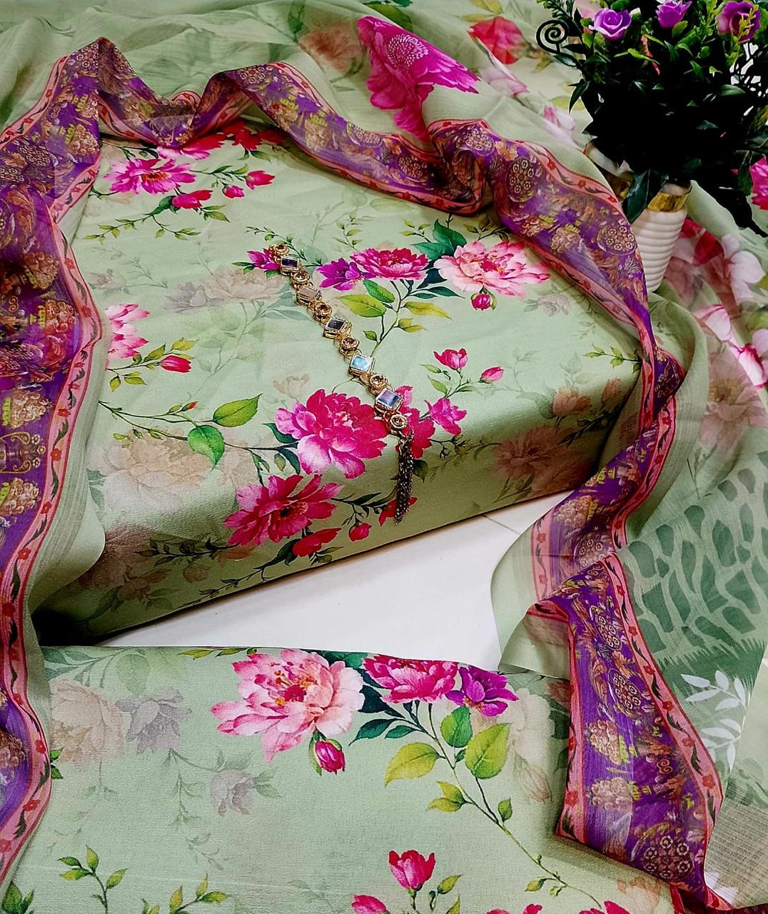 Digital Printed Swiss Lawn 3pc