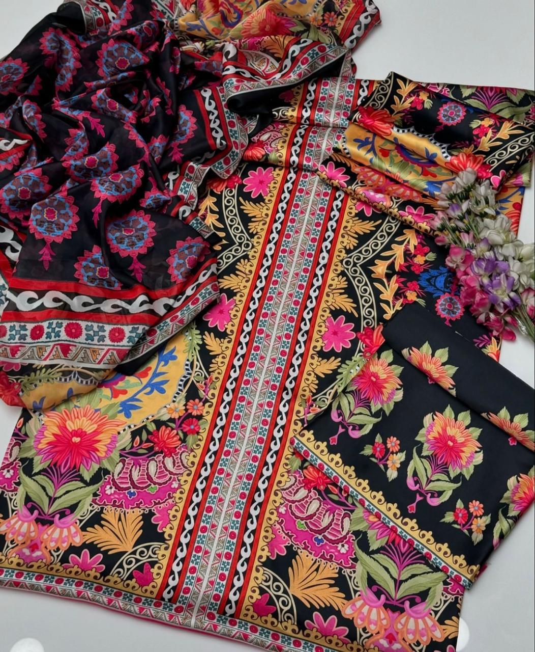 Digital Printed Silk 3pc