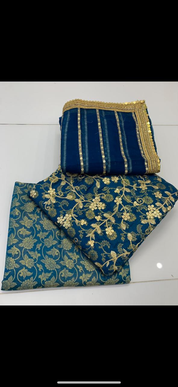 Banarsi Embroidered 3pc Dress