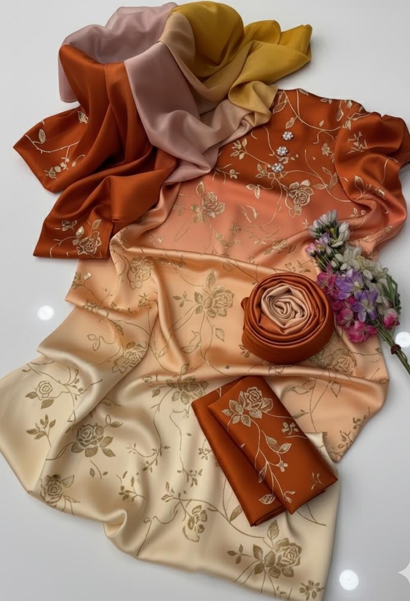 Digital Printed Silk 3pc main image 1