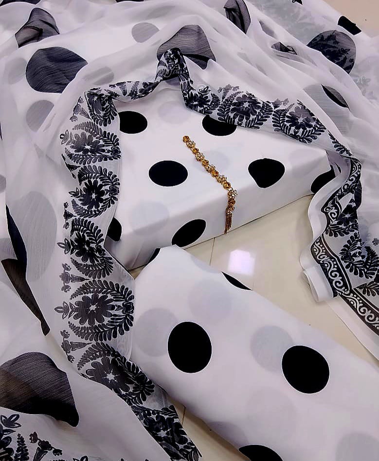 Digital Printed Swiss Lawn 3pc