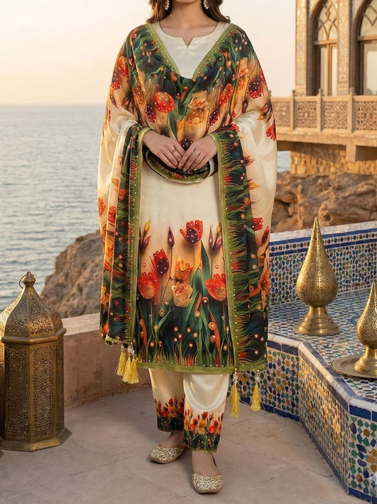 Digital Printed Silk 3pc