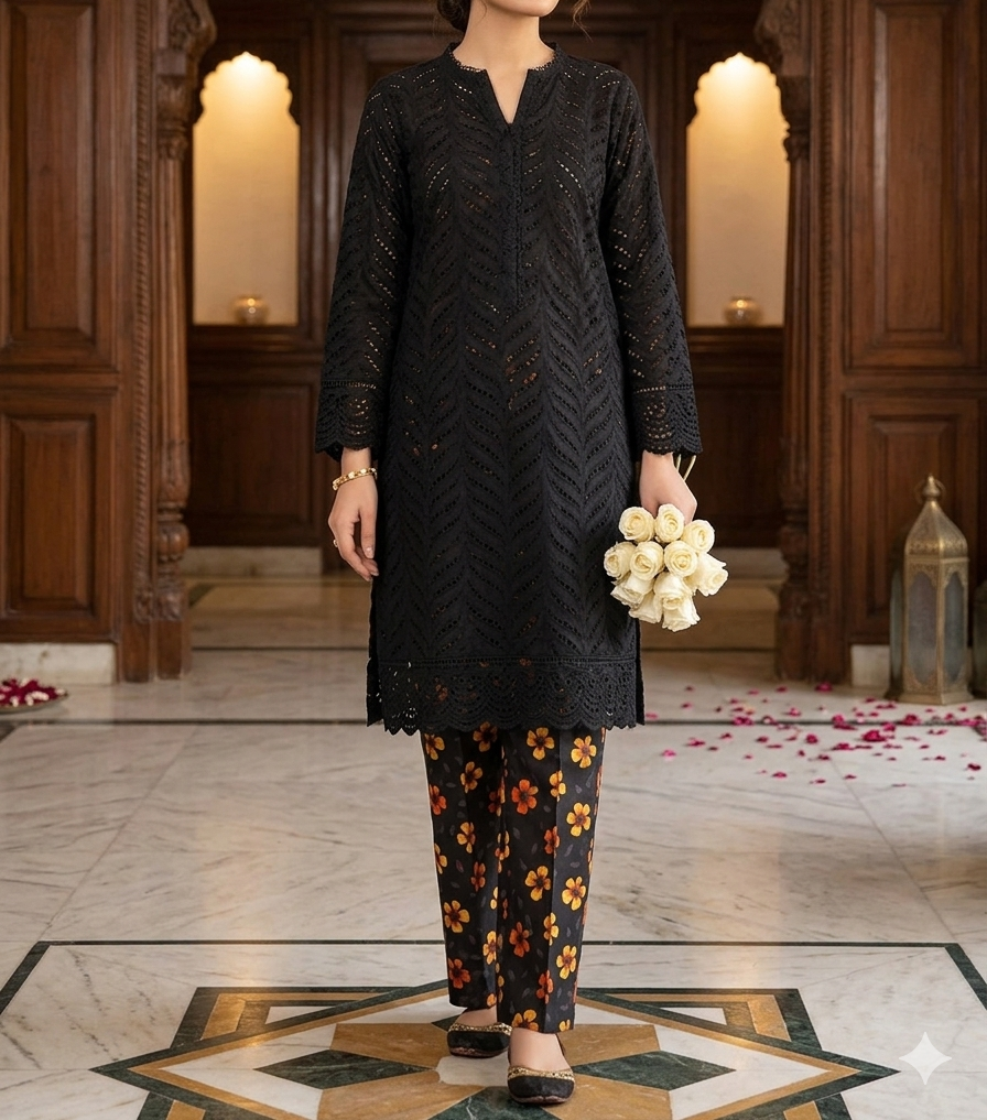 Chikankari Lawn 2pc Dress