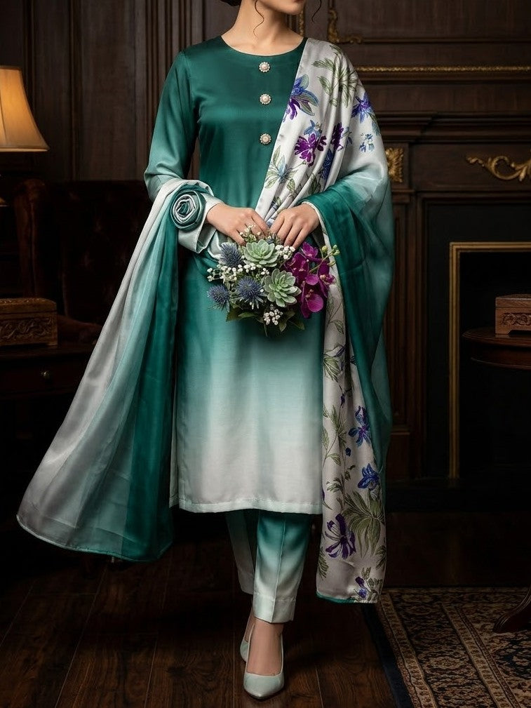 Digital Printed Silk 3pc