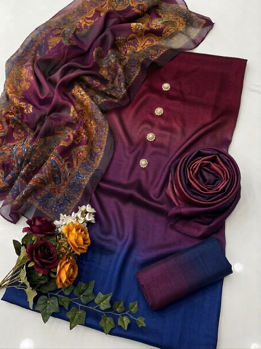 Digital Printed Silk 3pc