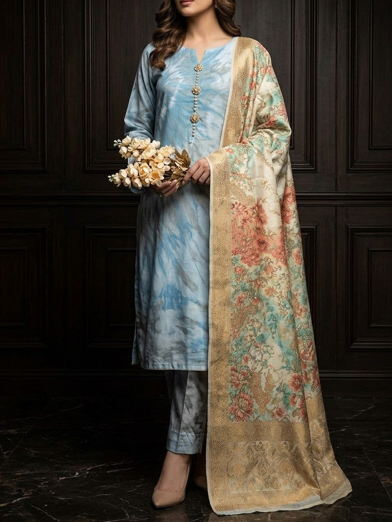 Digital Printed Silk 3pc