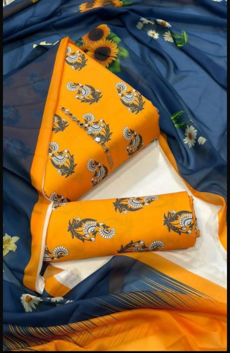 Digital Printed Swiss Lawn 3pc