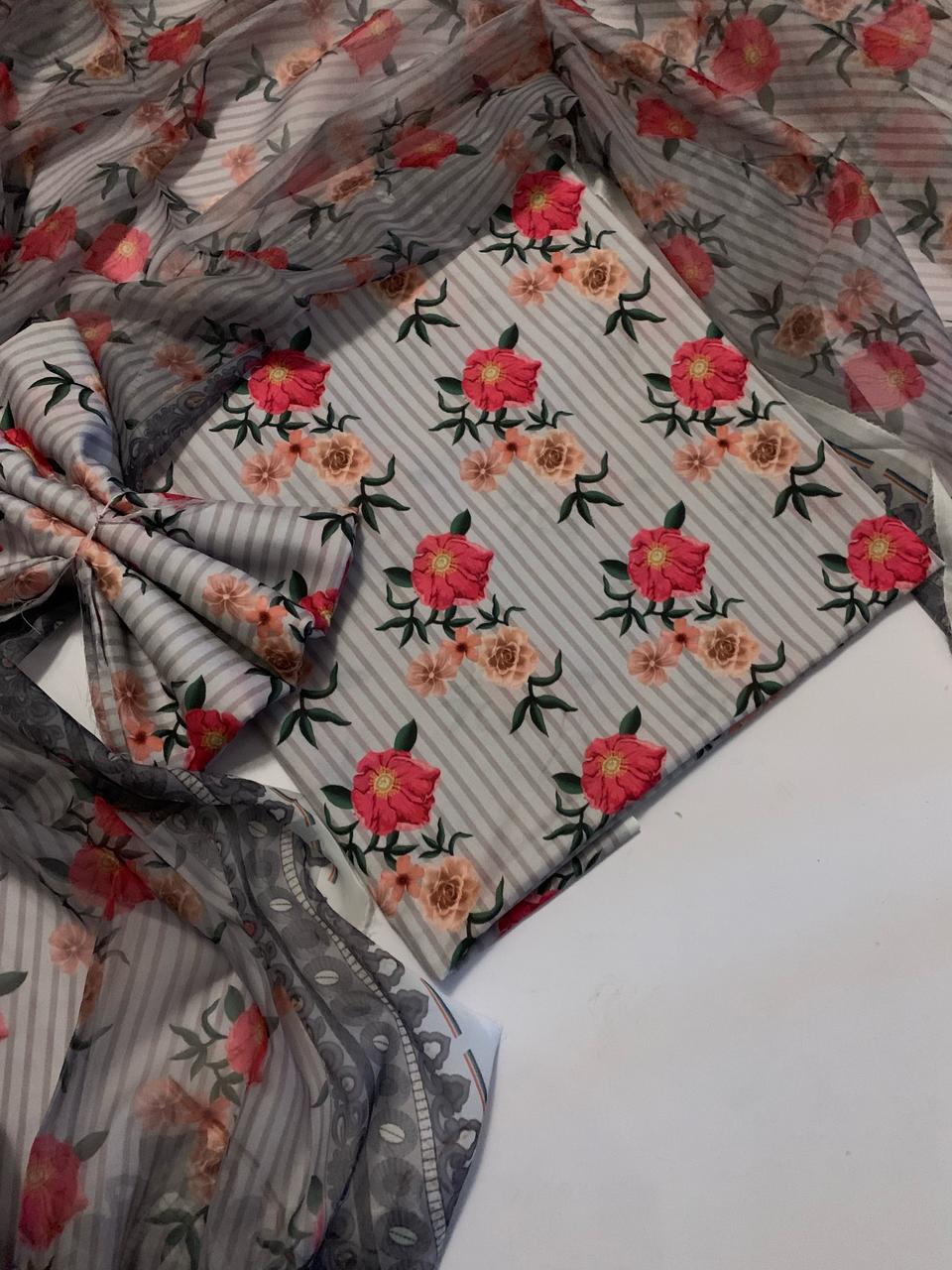 Digital Printed Swiss Lawn 3pc